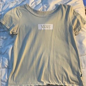 a pastel yellow vans shirt